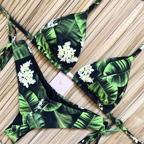 Sexy Bikinis 2019 Swimwear Women Swimsuit Bandage Halter Beach Wear Push Up Bathing suits Female Brazilian Bikini Set