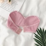 Sexy Strapless Bras for Women Wire Free Solid Color Brassiere Female Comfortable 3/4 Cup One-Piece Bra Women Sexy Lingerie