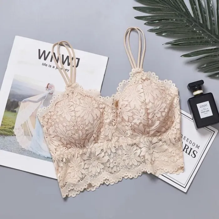 2020 New Arrival Women Push Up Wireless Lace Bra Top Women Plus Size Bralette Underwear Lingerie Full Cup