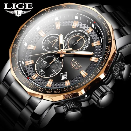 Fashion Mens Watches Luxury Stainless Steel Waterproof Quartz Watch Men Top Brand Business Chronograph