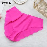 Fashion Women's Sexy Lace Panties Seamless Underwear Briefs Leopard Ice Silk for Girls Bikini Cotton Crotch Transparent Lingerie
