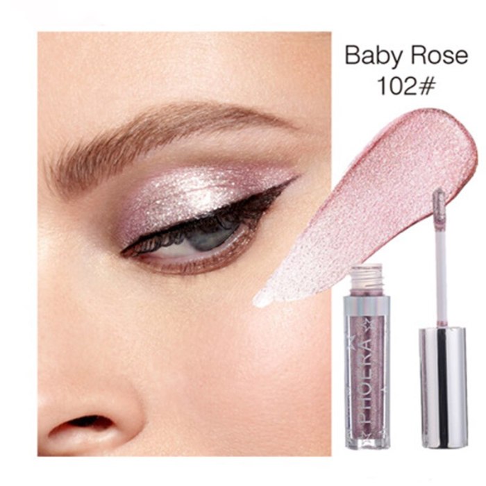 Attractive Gleaming Metal Eyeshadow High Quality Fashion Popular Liquid Eyeshadow Portable Sparkling  Eye MAKEUP Tool TSLM2