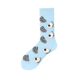 Novelty Happy Funny Men Graphic Socks Combed Cotton Omelette Frog Crazy Burger Salmon Corn Avocado Bird Fish Sock Christmas Gift