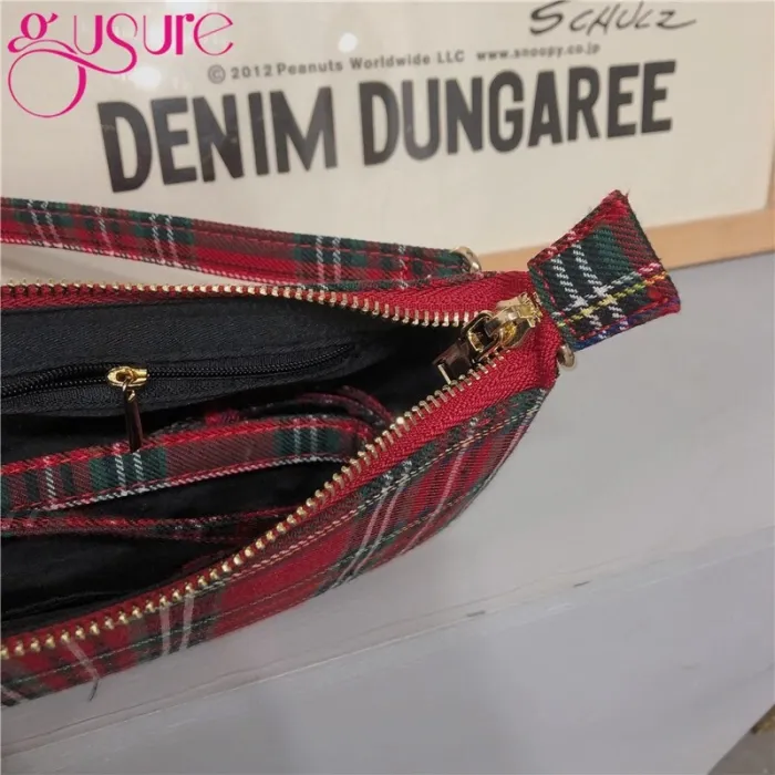 2020 hot sale vintage retro bags designer ladies hand bag French plaid red bag woman elegant bolsa feminina shoulder bag