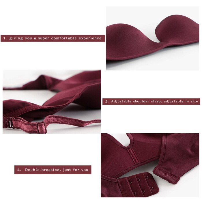 CALOFE Wireless Push Up Bra Solid Color Seamless Soft Bras For Women Double Breasted Sexy Lingerie Comfort Breathable Bralette