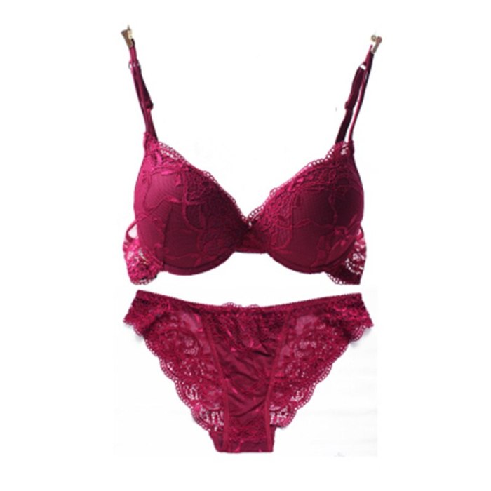 Sexy Lace Bra Set Women Underwear Set Push Up Bra Set Sexy Lcae Briefs Lingerie 3/4 Cup 70B 75B 80B Hot