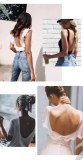 New Sexy Low Back Lace Bralette White Backless Bra dot mesh Ultra Thin Underwear Women Lingerie Sexy Tank Tops Bra