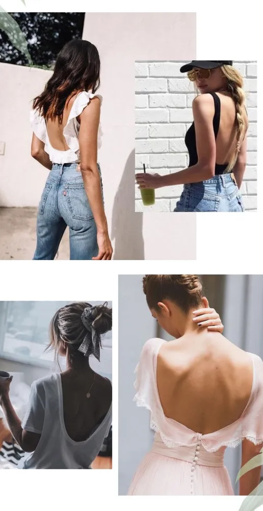 New Sexy Low Back Lace Bralette White Backless Bra dot mesh Ultra Thin Underwear Women Lingerie Sexy Tank Tops Bra