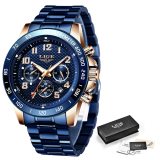 Men's Watch Quartz Clock Male Fashion Stainless Steel Wristwatch with Auto Date Design Casual Business New Watch