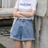 Streetwear High Waist Wide Leg Denim Shorts For Women 2019 New Jean Shorts Women Summer Korean Style Women Loose Short Shorts