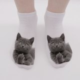 New 3D Print Funny Cute Cartoon Kitten Unisex Short Socks Creative Colorful Multiple Cat Face Happy Low Ankle Socks For Women