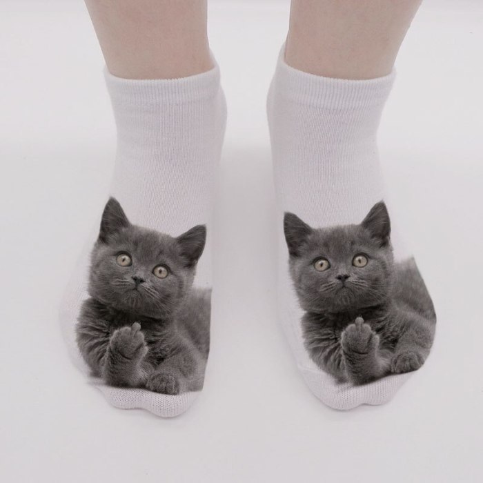 New 3D Print Funny Cute Cartoon Kitten Unisex Short Socks Creative Colorful Multiple Cat Face Happy Low Ankle Socks For Women