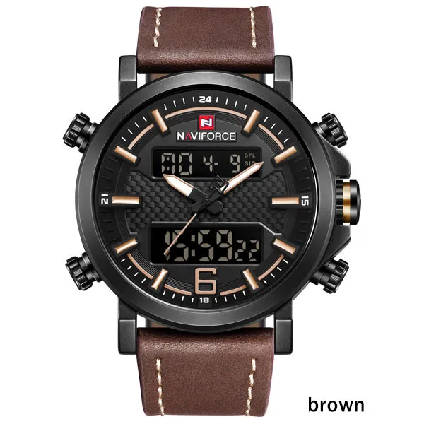 Top Luxury Brand Dress Quartz Mens Watches LED Date Analog Digital Watch Men Fashion Sport Clock