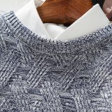 Men's Knitted Sweater Autumn Winter Casual O-Neck Striped Slim Knittwear Mens Sweaters Pullovers Jumper Pull Homme Clothes