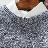 Men's Knitted Sweater Autumn Winter Casual O-Neck Striped Slim Knittwear Mens Sweaters Pullovers Jumper Pull Homme Clothes