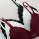 GUMPRUM Seamless Deep V Lace Bras For Women Wireless Push Up Bra Thin Comfort Soft Underwear Sexy Lingerie French Style Bralette