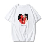 print T-shirt chic Harajuku vintage BF large size loose top women's fashion T-shirt