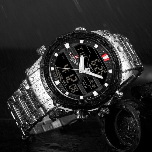New Mens Watch Analog Luxury Fashion Sport Waterproof Quartz Wrist Watch All-Steel Male Watches Clock