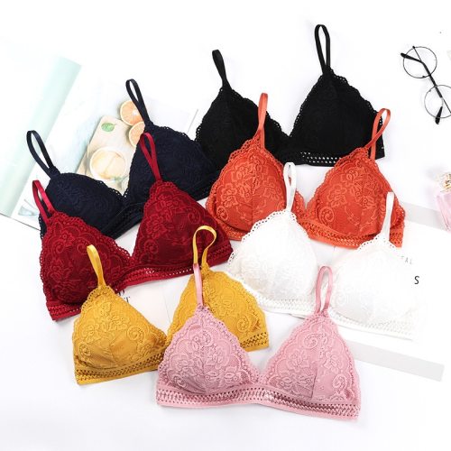 Lace Bralette Women Bra Triangle Cup Sexy Lingerie Wire Free Brassiere Female Underwear Seamless Bra Push Up Bras For Women