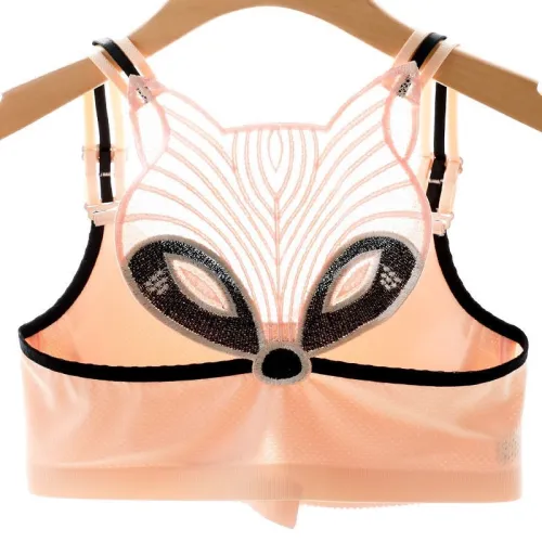 Weseelove Plus Size Bra Sexy Bras for Women Beauty Back Female Underwear Sweat Adjustable Soutien Gorge Fox Gathered Bra E108