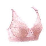 2020 Sexy Full Lace Women's Bras Push Up Coverage Flower Adjustable  Intimates Bowknot Underwear Plus Size