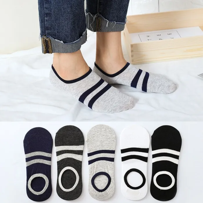 22 Styles 5 Pairs/lot Men Summer Cotton Socks Solid Color Striped Animals Ship Socks Fashionable Male Ankle Socks