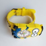 2019 New Despicable Me Little yellow man Watches for Children Kids Watch Leather Quartz Wristwatches baby boy Girl Student Clock