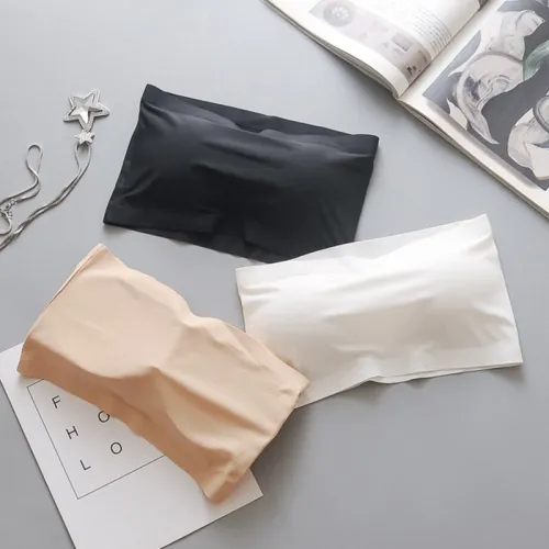 Summer Seamless Tube Tops Women Strapless Padded Bra Bandeau Tube Top Women Intimates Soft Push Up Invisable Bra Sexy Lingerie