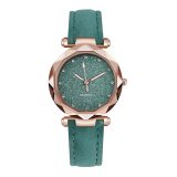 Casual Women Romantic Starry Sky Wrist Watch Leather Rhinestone Designer Ladies Clock Simple Dress