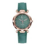 Casual Women Romantic Starry Sky Wrist Watch Leather Rhinestone Designer Ladies Clock Simple Dress