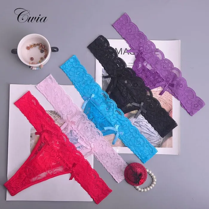 8color Gift full beautiful lace Women's Sexy lingerie Thongs G-string Underwear Panties Briefs Ladies T-back  3pcs/Lot xah11