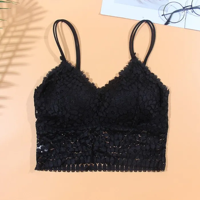Sexy Lingerie Soft Bras For Women Hot Tank Top Female Lace Strap Wrapped Chest Shirt Lingerie  Push Up for Women Bra B0149