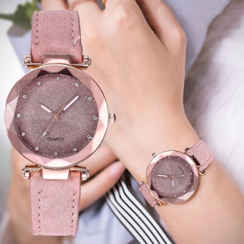 2020 New Ladies fashion Korean Rhinestone Rose Gold Quartz Watch Female Belt Watch montre femme часы женские zegarki damskie