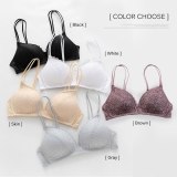 Perfering Black Bra Wire Free Push Up Sexy Women Bras Lace Bralette Lingerie Small Breast Adjusts  A B C Bra Female Underwear