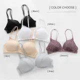Perfering Black Bra Wire Free Push Up Sexy Women Bras Lace Bralette Lingerie Small Breast Adjusts  A B C Bra Female Underwear