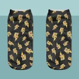 3pcs/Lot Teeth Purple SKULL Print Sock Cute Floral Socks Women Harajuku Art Socks Funny Cotton Kawaii Ankle Happy Socks White