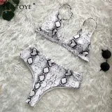 Fantoye Sexy Snake Print Bikini Women Swimwear 2019 Female Two-pieces Bikinis Sets Lady Buquini Plus Size Swimming Bathing Suit
