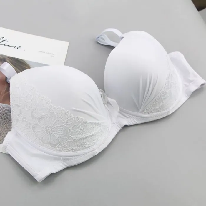 2020 New Super Large Size Bras Lace Seamless Black White DE Full Cup Sports Underwear Women Push Ladies Lingerie