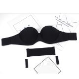 2020 Sexy Gathering Invisible Bras Bralette Underwear Women Push Up Strapless Bra Wedding Brassiere Underwired Back 1/2 Cup Band