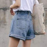 Streetwear High Waist Wide Leg Denim Shorts For Women 2019 New Jean Shorts Women Summer Korean Style Women Loose Short Shorts