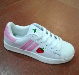 Japanese sweet lolita shoes round head flat strawberry board shoes girl sneakers shoes