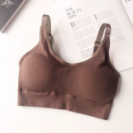 Seamless Vest Bra Tops Slim New Crop Top Without Steel Ring Ladies Slim Vest Top