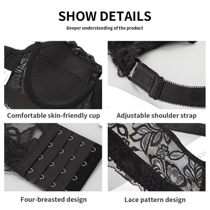 Plus Size bra sexy bralette crop top Underwear push up strapless bra bh lace Female bra Lingerie Brassiere sujetador biustonosz