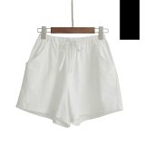 2020 New Hot Summer Casual Cotton Linen Shorts Women Plus Size High Waist Shorts Fashion Short Pants  Streetwear Women's Shorts
