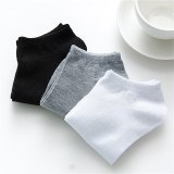 2020 New 10 Pairs Women Socks Breathable Ankle Socks Solid Color Short Socks Comfortable White Black Cotton Low Cut Socks
