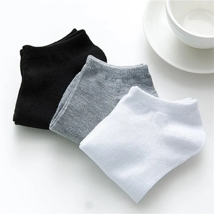 2020 New 10 Pairs Women Socks Breathable Ankle Socks Solid Color Short Socks Comfortable White Black Cotton Low Cut Socks