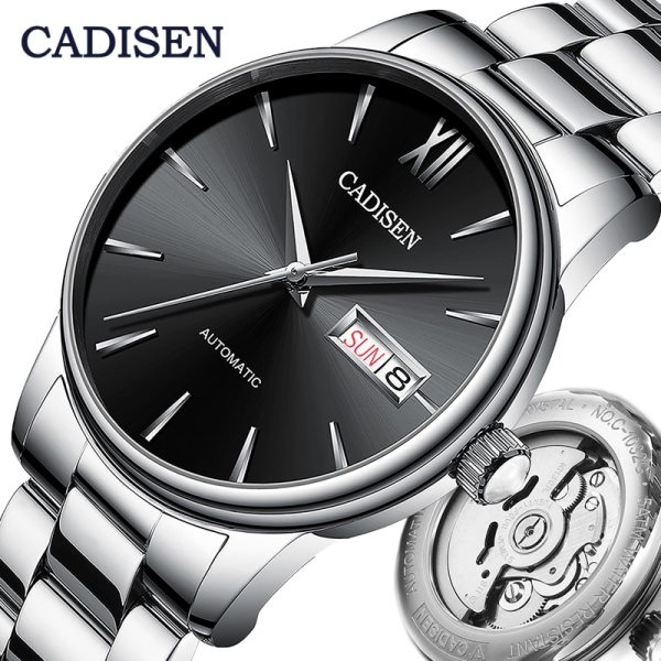 Men Automatic Machinery Watches Luxury Fashion Full-Steel NH36 Movement 50M Waterproof Business Watch Montre Homme 1032