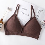 Sexy Push Up Bras For Women Lingerie Bralette Front Hollow Solid Color Bra Wireless Brassiere Seamless Underwear Female Intimate