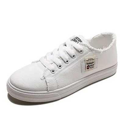 Spring Summer Women Sneakers Flat Platform Loafers Vulcanize Female Summer Canvas Shoes men canvas shoes Denim STAR CDG PLAY