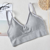 Gym Fitness Yoga Running Bras Female Girls Pad Sportswear Tank Tops Sports Push Up Bras Sexy Women High Impact Tops Hot Sale